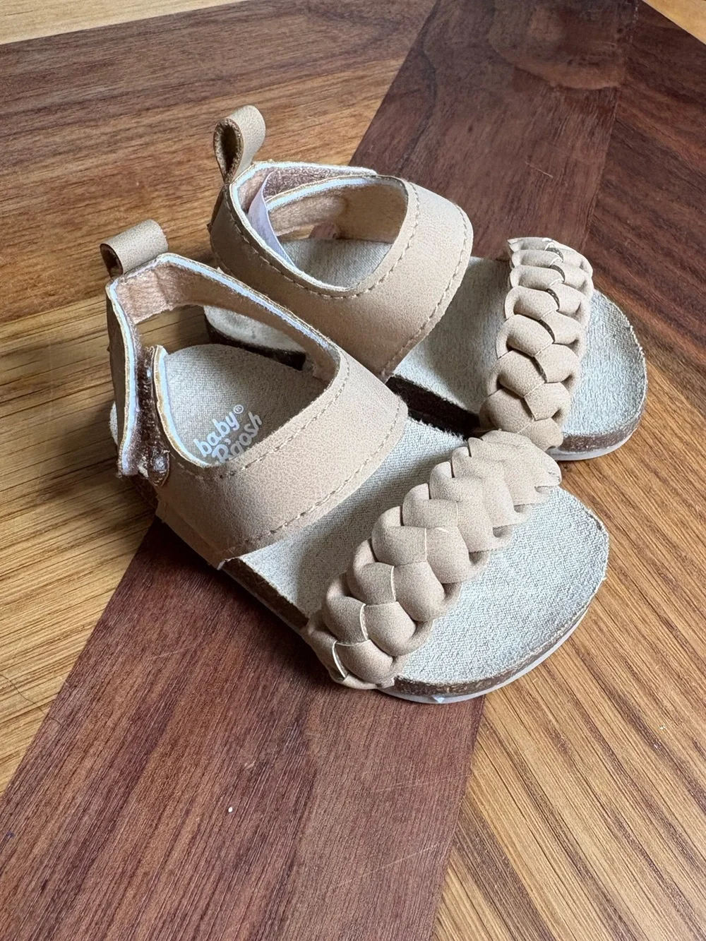 Baby B’gosh Baby Girl Brown Braided Sandals size 3